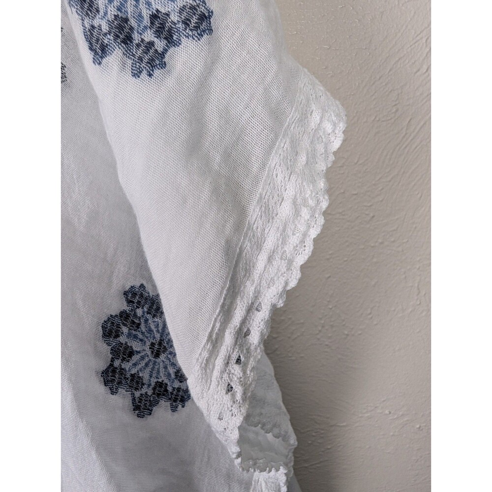 J. Jill Tasseled Fringe Lace Trim Poncho - Picture 9 of 15